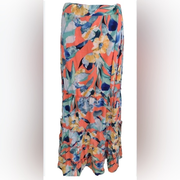 Luxxel Vibrant Floral Maxi Skirt  Size S - Picture 1 of 7